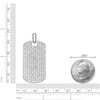 Thumbnail Image 5 of Men's White Lab-Created Sapphire Dog Tag Necklace Sterling Silver 24"