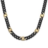 Thumbnail Image 1 of Men's Cuban Curb Chain Necklace Black & Yellow Ion-Plated Stainless Steel 24"
