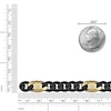 Thumbnail Image 4 of Men's Cuban Curb Chain Necklace Black & Yellow Ion-Plated Stainless Steel 24"