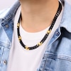 Thumbnail Image 6 of Men's Curb Chain Necklace Black & Yellow Ion-Plated Stainless Steel 24"