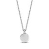 Thumbnail Image 3 of Men's Black Spinel Wolf Circle Necklace Sterling Silver & 14K Yellow Gold Plating 24"