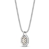 Thumbnail Image 2 of Men's Natural Black Spinel Octagon Necklace Sterling Silver & 14K Yellow Gold Plating 24"
