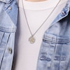 Thumbnail Image 6 of Men's Natural Black Spinel Octagon Necklace Sterling Silver & 14K Yellow Gold Plating 24"