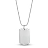 Thumbnail Image 3 of Men's Natural Mahogany Obsidian Dog Tag Necklace Sterling Silver 24"