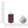Thumbnail Image 5 of Men's Natural Mahogany Obsidian Dog Tag Necklace Sterling Silver 24"
