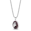 Thumbnail Image 2 of Men's Natural Mahogany Obsidian Eagle Disc Necklace Sterling Silver 24"