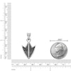 Thumbnail Image 5 of Men's Natural Black Spinel Arrowhead Necklace Sterling Silver 24"