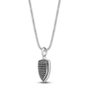 Thumbnail Image 2 of Men's Natural Black Spinel Shield Necklace Sterling Silver 24"