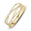 Thumbnail Image 2 of Shy Creation Diamond Crossover Bangle Bracelet 1-1/2 ct tw 14K Yellow Gold SC55021370ZS