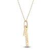 Thumbnail Image 2 of Diamond Accent Engravable Double Bar Necklace 14K Yellow Gold 18"