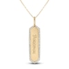 Thumbnail Image 1 of Diamond Engravable Bar Necklace 1/5 ct tw 14K Yellow Gold 18"