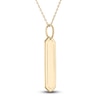 Thumbnail Image 3 of Diamond Engravable Bar Necklace 1/5 ct tw 14K Yellow Gold 18"