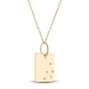 Thumbnail Image 3 of Diamond Engravable Square Initial Necklace 1/20 ct tw 14K Yellow Gold 18"