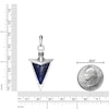 Thumbnail Image 5 of Men's Natural Sodalite Arrowhead Necklace Sterling Silver 24"