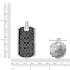 Thumbnail Image 5 of Men's Natural Black Spinel Dog Tag Necklace Sterling Silver 24"