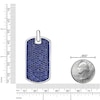 Thumbnail Image 5 of Men's Blue Lab-Created Sapphire Dog Tag Necklace Sterling Silver 24"