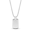 Thumbnail Image 3 of Men's White Lab-Created Sapphire Dog Tag Necklace Sterling Silver 24"