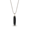 Thumbnail Image 1 of Men's Natural Black Onyx Necklace 14K Yellow Gold-Plated Sterling Silver 24"