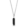 Thumbnail Image 2 of Men's Natural Black Spinel Hexagon Necklace Sterling Silver