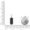 Thumbnail Image 4 of Men's Natural Black Spinel Hexagon Necklace Sterling Silver