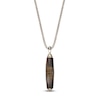 Thumbnail Image 1 of Men's Natural Tiger's Eye Quartz Necklace 14K Yellow Gold-Plated Sterling Silver 24"