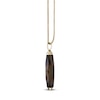 Thumbnail Image 2 of Men's Natural Tiger's Eye Quartz Necklace 14K Yellow Gold-Plated Sterling Silver 24"