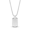 Thumbnail Image 3 of Men's Lab-Created Emerald Dog Tag Necklace Sterling Silver 24"