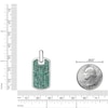 Thumbnail Image 5 of Men's Lab-Created Emerald Dog Tag Necklace Sterling Silver 24"