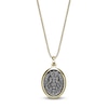 Thumbnail Image 1 of Men's Black Diamond Accent Sculpted Lion Necklace Sterling Silver & 14K Yellow Gold Plating 24"
