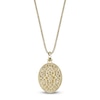 Thumbnail Image 3 of Men's Black Diamond Accent Sculpted Lion Necklace Sterling Silver & 14K Yellow Gold Plating 24"
