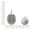 Thumbnail Image 5 of Men's Black Diamond Accent Sculpted Lion Necklace Sterling Silver & 14K Yellow Gold Plating 24"