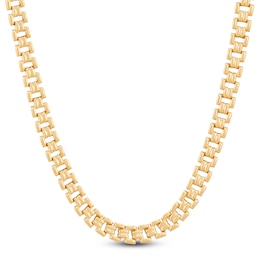 Panther Stampato Chain Necklace 4.4mm 14K Yellow Gold 17.75"