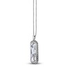 Thumbnail Image 2 of Men's Natural Howlite & Black Spinel Dog Tag Necklace Sterling Silver 24"
