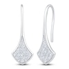Thumbnail Image 2 of Diamond Pavé-Set Shield Drop Earrings 3/8 ct tw 14K White Gold