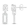 Thumbnail Image 1 of Oval-Cut Lab-Grown Diamond Link Drop Earrings 2-1/2 ct tw 14K White Gold
