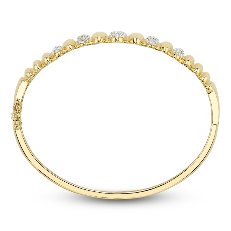 Main Image 3 of Shy Creation Diamond Graduated Oval Bangle Bracelet 2-1/8 ct tw 14K Yellow Gold SC22009231ZS