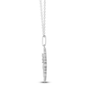 Thumbnail Image 3 of Cosmos Birth Flower Diamond Necklace 1/4 ct tw Sterling Silver 18"