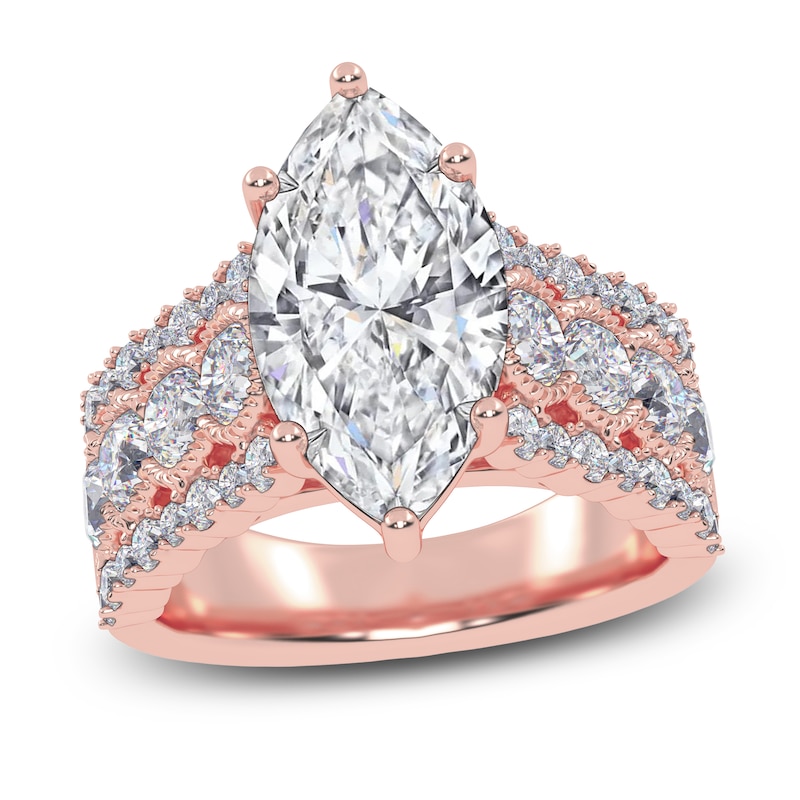 Main Image 1 of Marquise-Cut Created By Jared Studio Lab-Grown Diamond Engagement Ring 4-3/4 ct tw 14K Rose Gold
