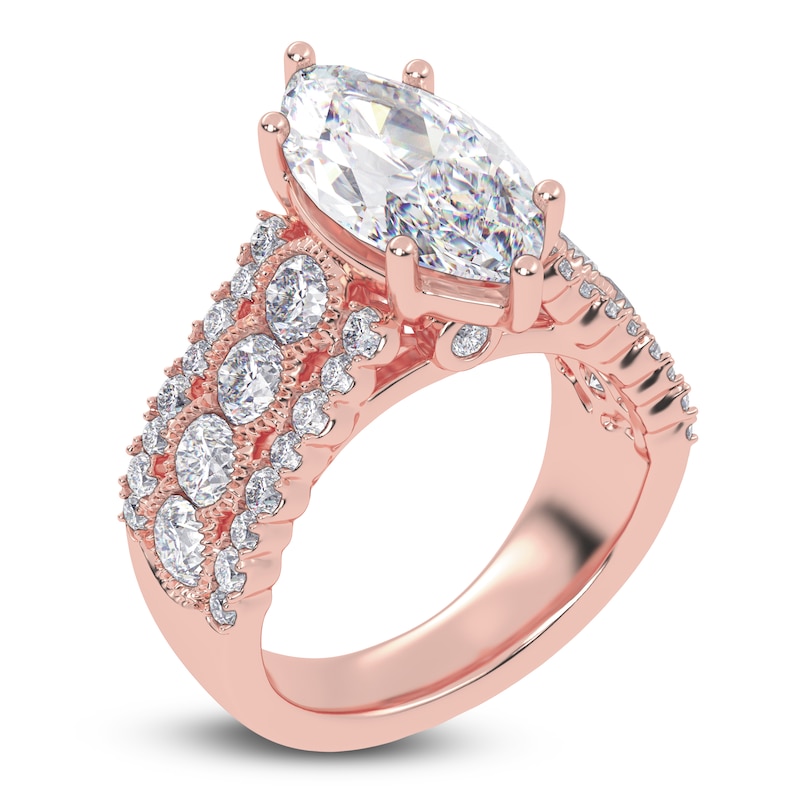 Main Image 2 of Marquise-Cut Created By Jared Studio Lab-Grown Diamond Engagement Ring 4-3/4 ct tw 14K Rose Gold