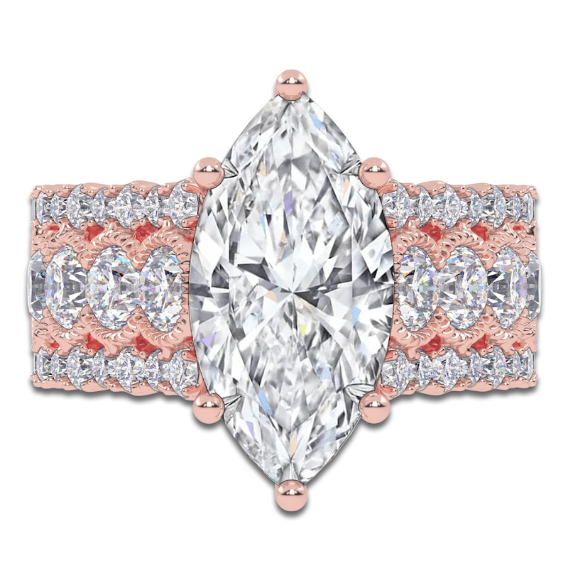 Main Image 3 of Marquise-Cut Created By Jared Studio Lab-Grown Diamond Engagement Ring 4-3/4 ct tw 14K Rose Gold