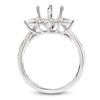 Thumbnail Image 2 of Storied Diamond Desert Sands of Eternity Pear-Shaped & Round-Cut Half-Halo Engagement Ring Setting 5/8 ct tw 18K White Gold