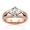 Thumbnail Image 1 of J'Lure Lab-Grown Diamond Lozenge Step-Cut Engagement Ring 2-3/8 ct tw 18K Rose Gold