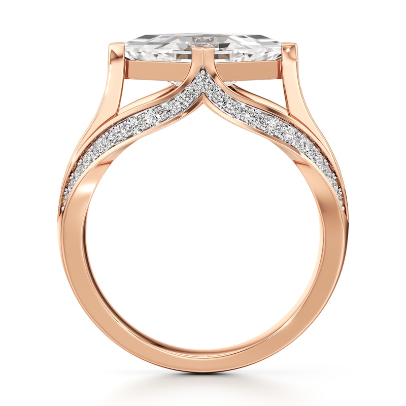 Main Image 2 of J'Lure Lab-Grown Diamond Lozenge Step-Cut Engagement Ring 2-3/8 ct tw 18K Rose Gold