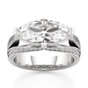 Thumbnail Image 1 of J'Lure Lab-Grown Diamond Moval Old-Cut Engagement Ring 3-1/2 ct tw 18K White Gold