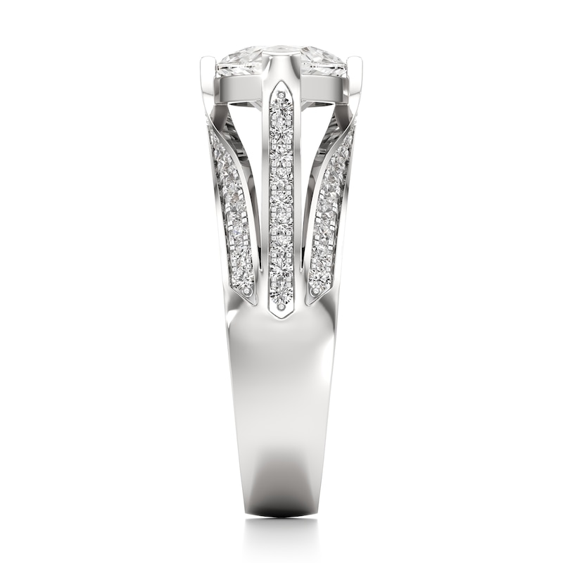 Main Image 3 of J'Lure Lab-Grown Diamond Moval Old-Cut Engagement Ring 3-1/2 ct tw 18K White Gold
