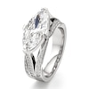 Thumbnail Image 4 of J'Lure Lab-Grown Diamond Moval Old-Cut Engagement Ring 3-1/2 ct tw 18K White Gold
