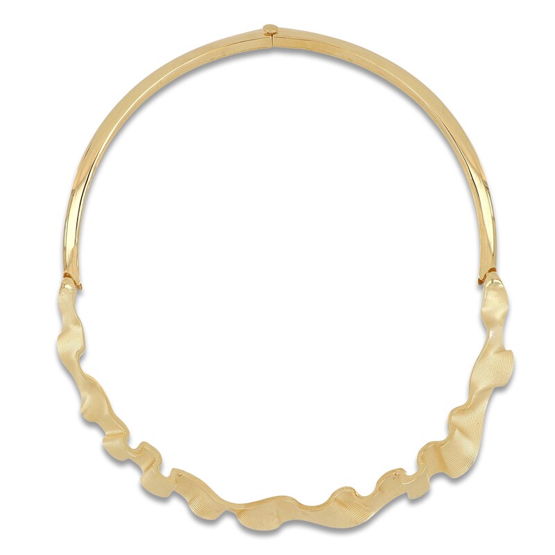 Main Image 1 of Italia D'Oro Ribbon Necklace 14K Yellow Gold 18"