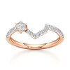 Thumbnail Image 1 of J'Lure Hexagon Brilliant-Cut Lab-Grown Diamond Contour Wedding Band 3/8 ct tw 18K Rose Gold