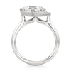 Thumbnail Image 2 of J'Lure Carre Step-Cut Lab-Grown Diamond Half-Halo Engagement Ring 2 ct tw 18K White Gold