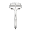 Thumbnail Image 3 of J'Lure Carre Step-Cut Lab-Grown Diamond Half-Halo Engagement Ring 2 ct tw 18K White Gold